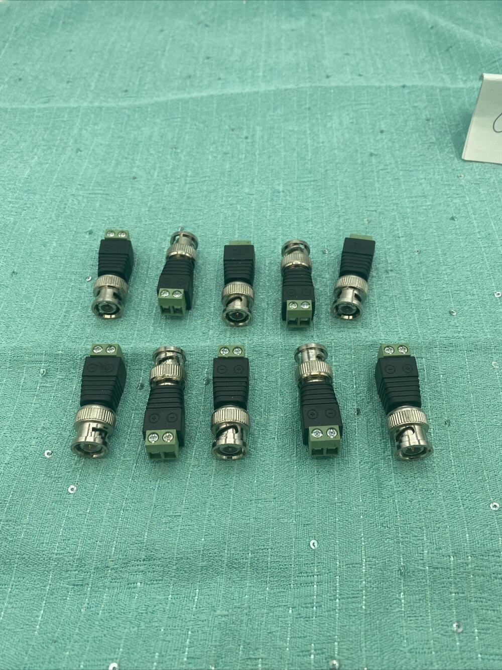 10 pcs BNC Male TO AV Screw Terminal Plug Connector Adapter CCTV Radio Ham New